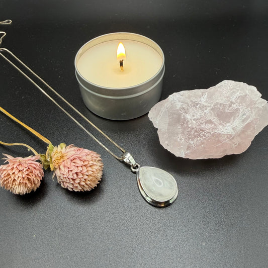 Moonveil – White Quartz Stone Pendant