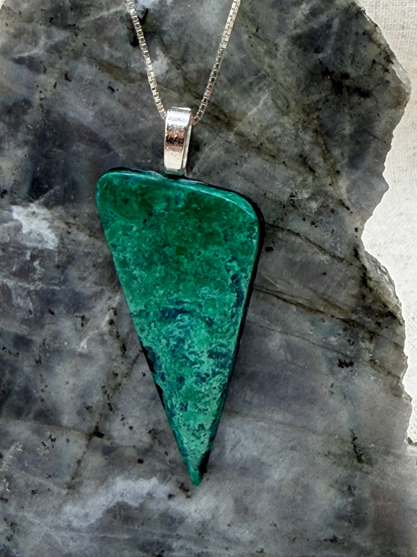 Ocean’s Voice — Chrysocolla Pendant