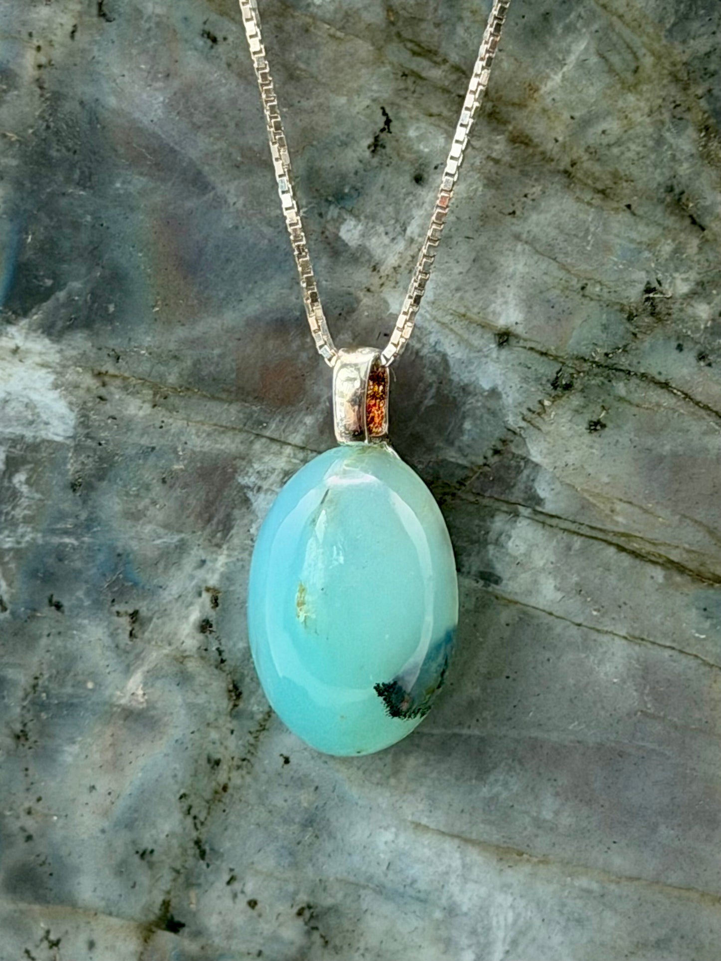 Soft Current | Andean Blue Opal Pendant