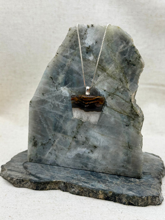 Primary Cut — Piranha Agate Statement Pendant