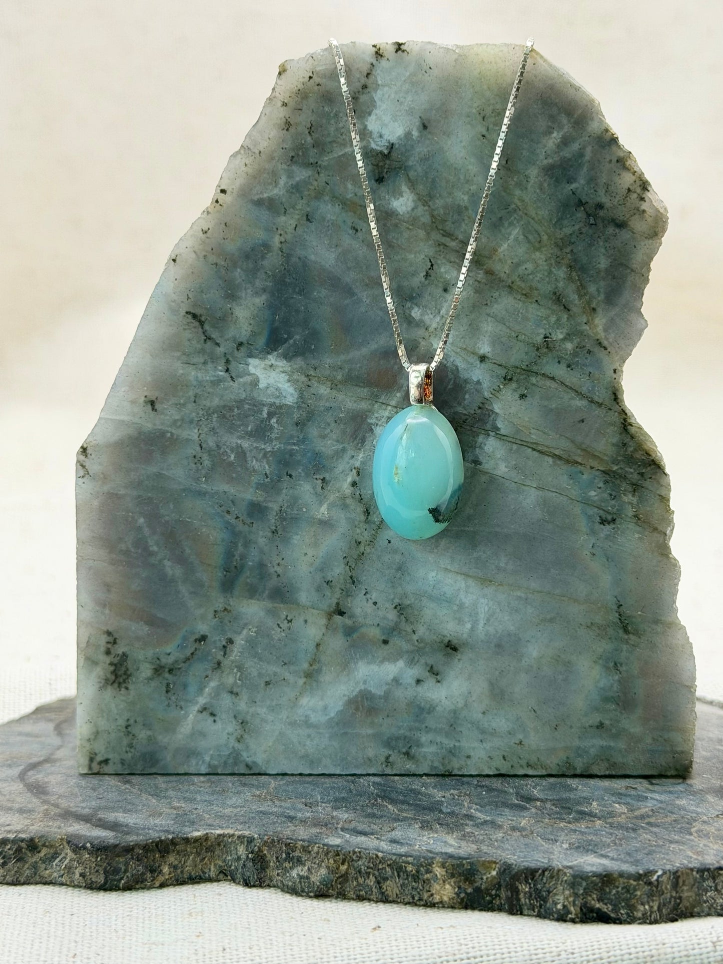 Soft Current | Andean Blue Opal Pendant