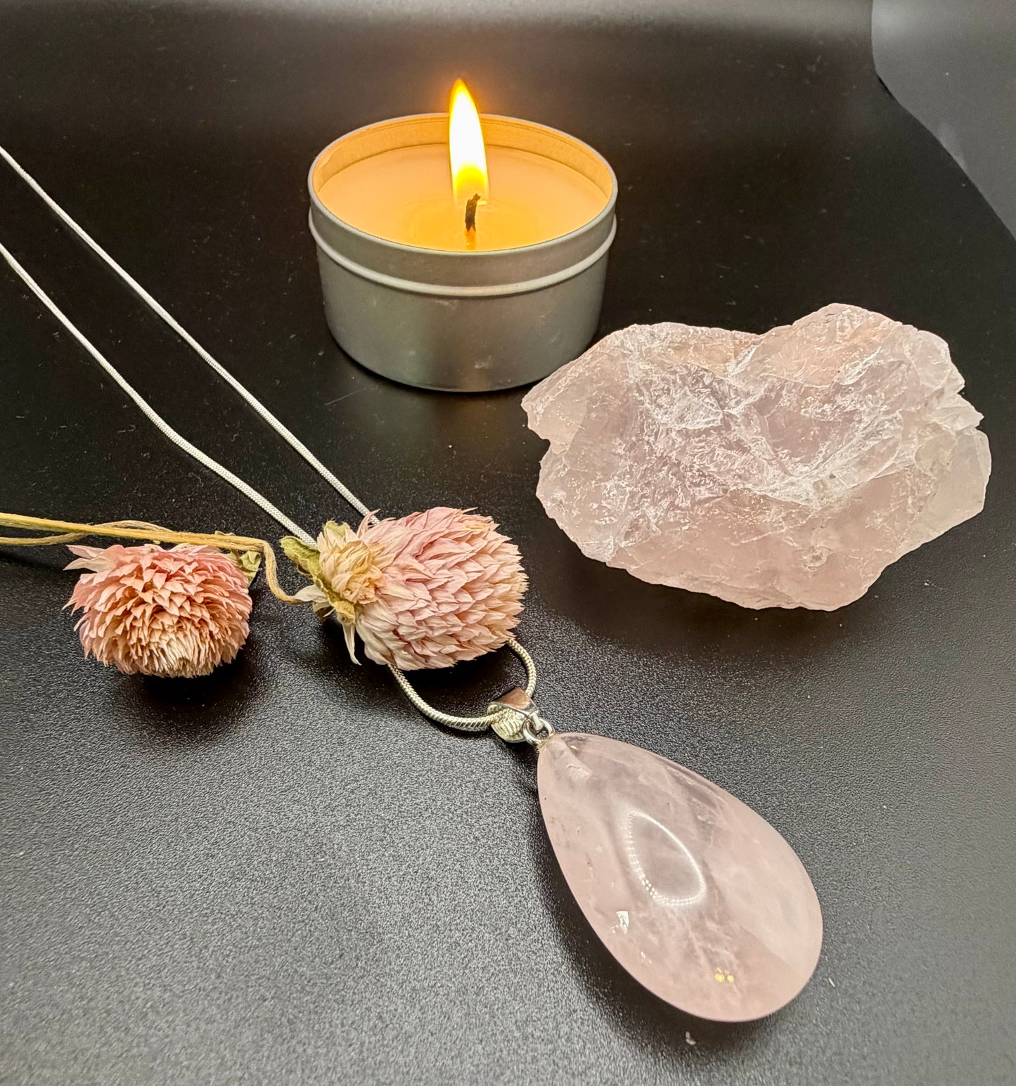 Heartlight – Rose Quartz Stone Pendant