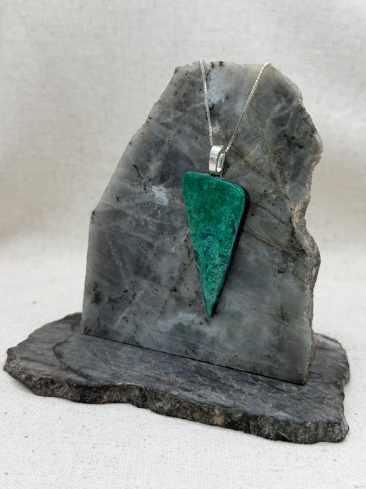 Ocean’s Voice — Chrysocolla Pendant