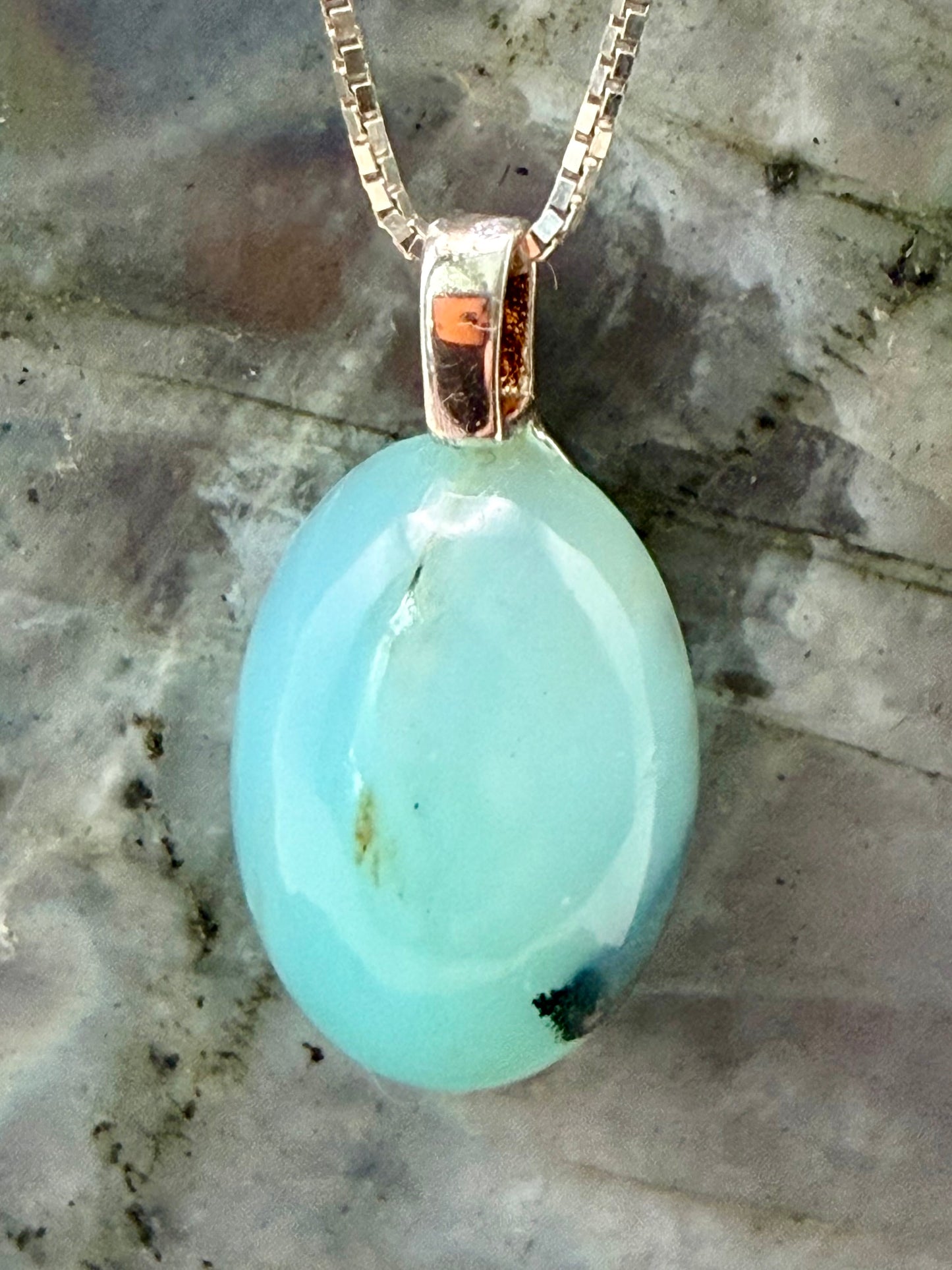 Soft Current | Andean Blue Opal Pendant