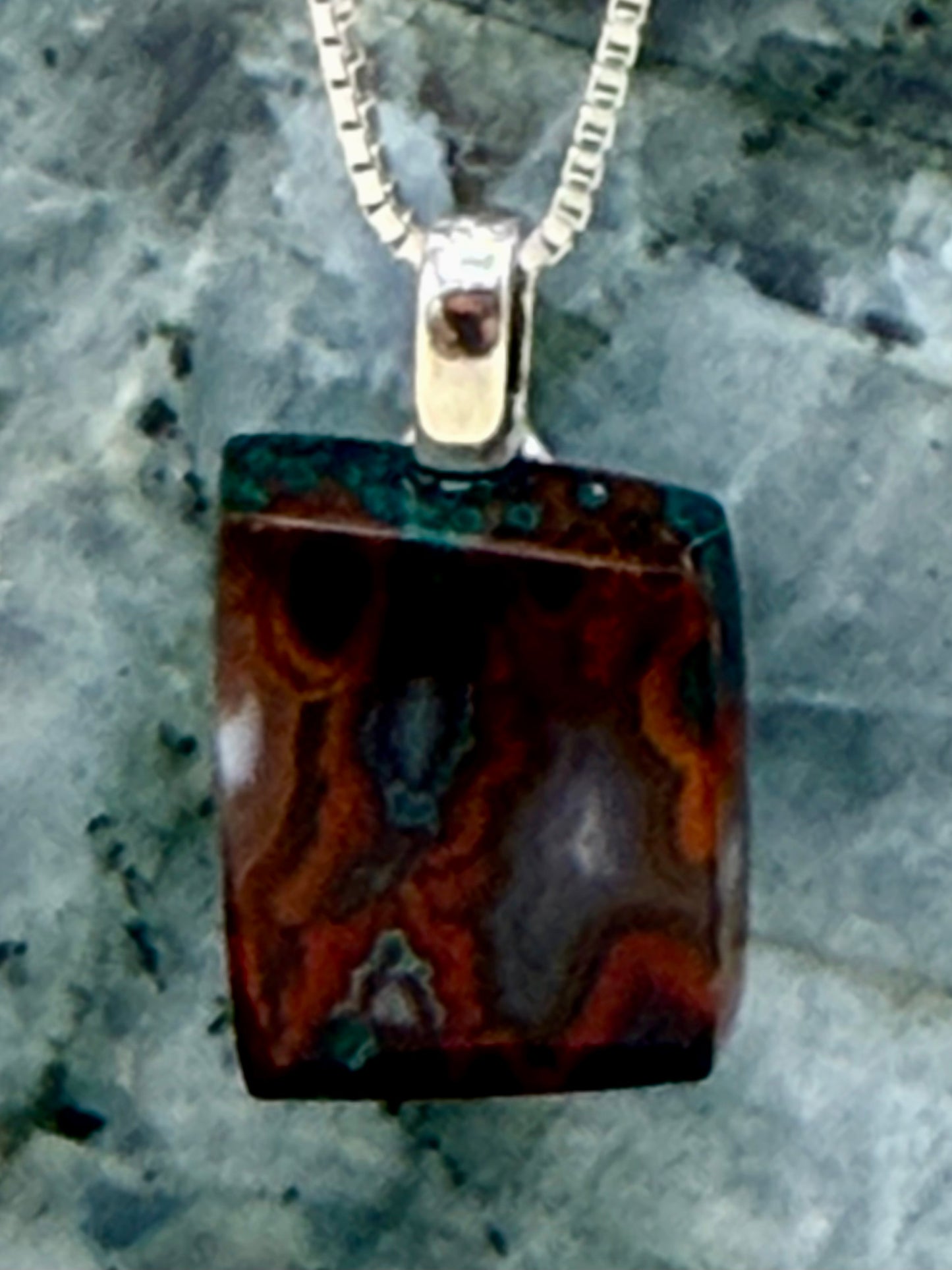 Ember Layers — Idaho Seam Agate Pendant