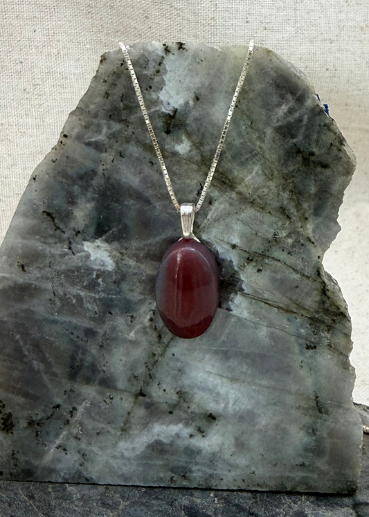Earthen Calm — Swazi Agate Pendant