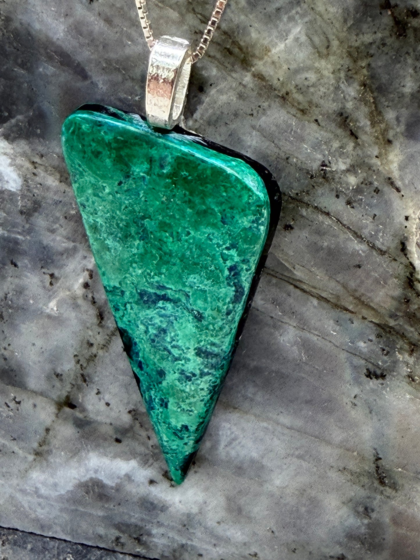 Ocean’s Voice — Chrysocolla Pendant