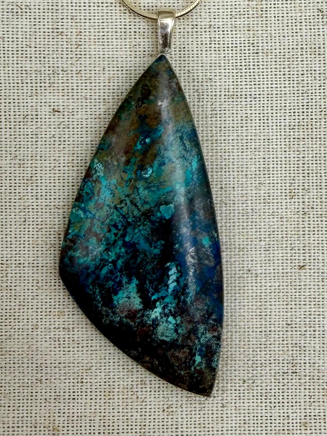 Ocean Depths – Namibian Shattuckite Stone Pendant